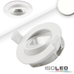 LED Einbaustrahler asymmetrisch COB, weiß, 8W, 50°, IP44, rund, neutralweiß, dimmbar