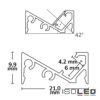 LED Aufbauprofil FURNIT6 S Aluminium eloxiert, 200cm