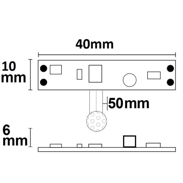 LED Mini-Switch PIR Bewegungssensor mit StandBy-Level, 12-24V DC 3A