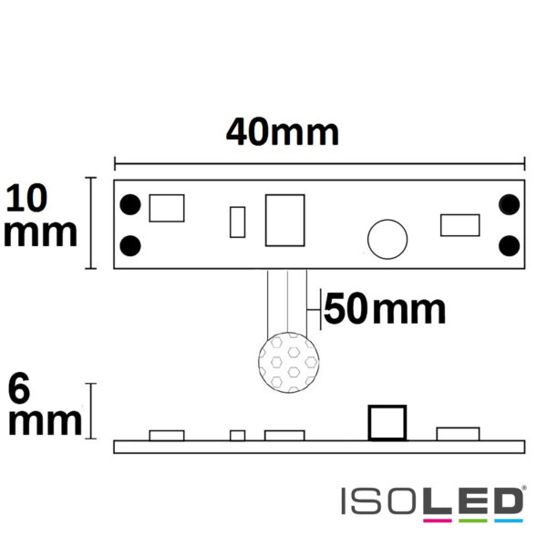 LED Mini-Switch PIR Bewegungssensor mit StandBy-Level, 12-24V DC 3A
