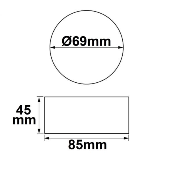 Wireless Touch RGB PWM-Dimmer mit Funk-Fernbedienung Round, 12-24V DC 3x4A