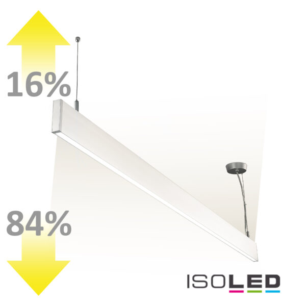 LED Hängeleuchte Linear Up&Down 1200, 40W, prismatisch, linear- u. 90° verbindbar, weiß, warmweiß