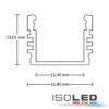 LED Aufbauprofil SURF12 Aluminium pulverbeschichtet weiß RAL 9010, 200cm