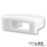 Endkappe EC36W weiß für Profil SURF12 BORDERLESS FLAT in Verbindung mit COVER3, mit Kabeldurchf.
