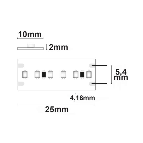 LED CRI930 Linear10 Flexband, 24V DC, 10W, IP20, 3000K, 5m Rolle, 240 LED/m