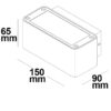 LED Wandleuchte Up&Down 4x3W CREE, IP54, silbergrau, warmweiß