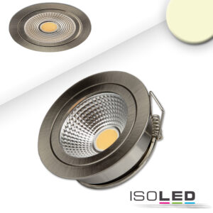 LED Einbaustrahler COB mit Reflektor, 5W, 60°, nickel geb., warmweiß
