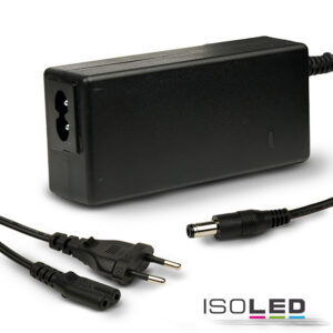 Trafo 24V/DC, 0-60W, mit Rundstecker und Flachstecker