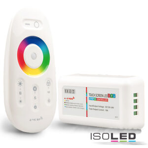 Wireless Touch RGB PWM-Dimmer mit Funk-Fernbedienung 2.4GHz, 12-24V DC 3x4A