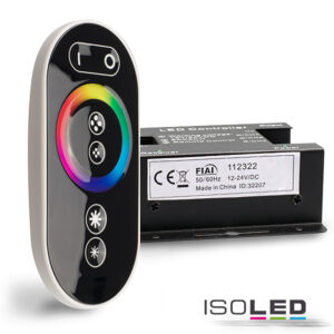 Wireless Touch RGB PWM-Dimmer mit Funk-Fernbedienung Flat, 12-24V DC 3x6A
