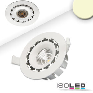 LED Einbaustrahler COB, weiß, 15W, 45°, rund, warmweiß, dimmbar