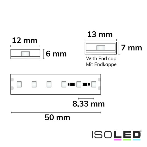 LED AQUA840 CC Flexband, 24V DC, 12W, IP68, 4000K, 15m Rolle, 120 LED/m