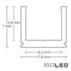 LED Aufbauprofil SURF6 Aluminium eloxiert, 200cm