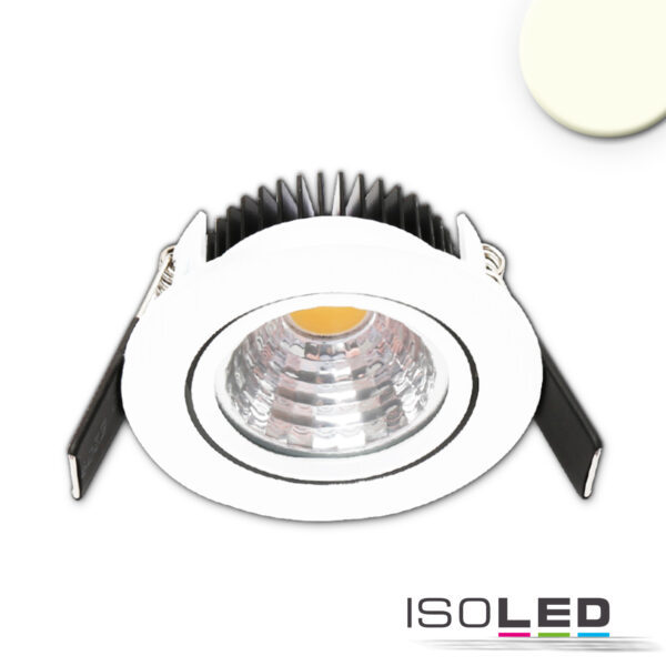LED Einbauleuchte 68 MiniAMP weiß 5W, 24V DC, 3000K, dimmbar