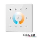 DALI DT8 CCT 1 Gruppe Einbau-Touch Master-Controller, weiß, 230V AC oder DALI-Bus Spannung