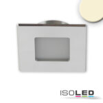 LED Möbeleinbaustrahler MiniAMP ALU gebürstet, eckig, 3W, 120°, 24V DC warmweiß 3000K, dimmbar
