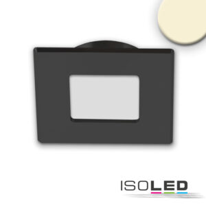 LED Möbeleinbaustrahler MiniAMP schwarz, eckig, 3W, 120°, 24V DC warmweiß 3000K, dimmbar