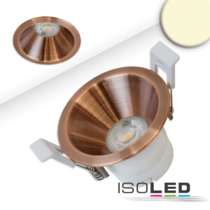 LED Einbaustrahler BACK60-68, rosegold, rund, 5W, CRI90, 2700K, rückversetzt, UGR<12, dimmbar