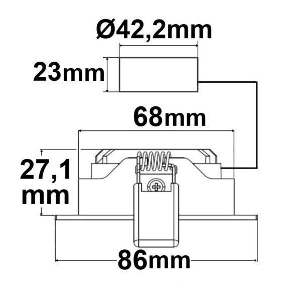 LED Einbauleuchte Slim68 Alu gebürstet, rund, 9W, neutralweiß, dimmbar
