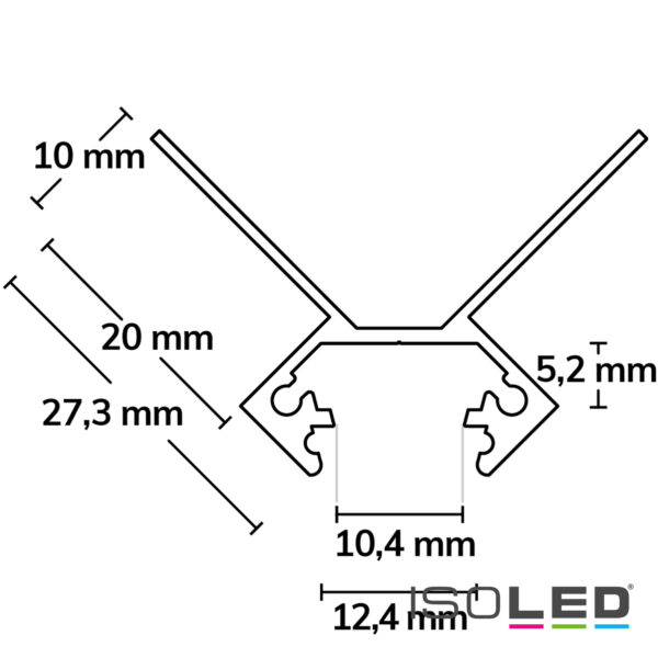 LED Fliesenprofil Ausseneck, 200cm