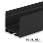 LED Aufbauprofil SURF24 Aluminium schwarz pulverbeschichtet RAL 9005, 200cm