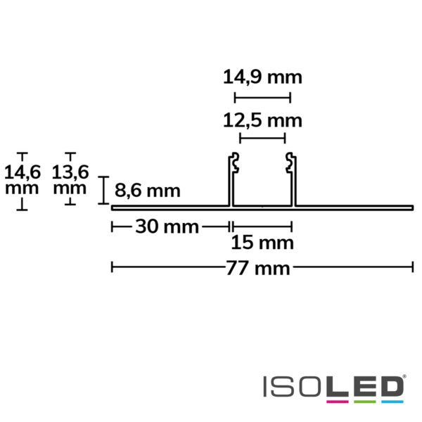 LED Trockenbau T-Profil 14, 200cm