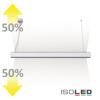 LED Hängeleuchte Raster Up&Down, 25+25W, anreihbar, UGR<6, silber, 4000K, 1-10V dimmbar