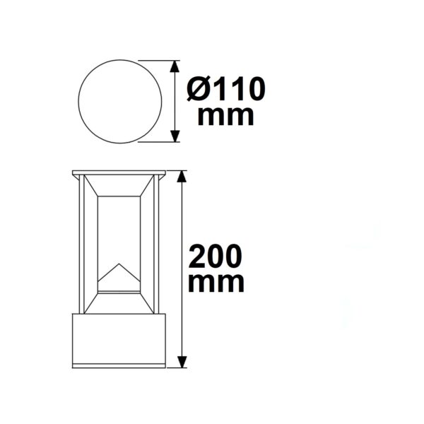 LED Leuchte Poller-4, 9W, sandschwarz, warmweiß